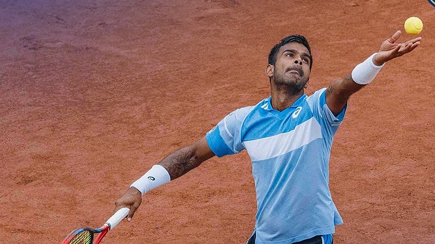 File : Indian Tennis player Sumit Nagal.
